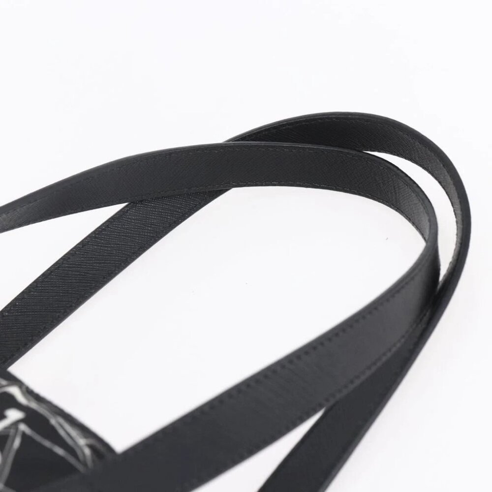 PRADA Tote Bag Nylon White Black Silver Auth - Picture 13 of 16
